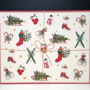 NEW RARE Pottery Barn Set of 4 Holiday Classics Placemats